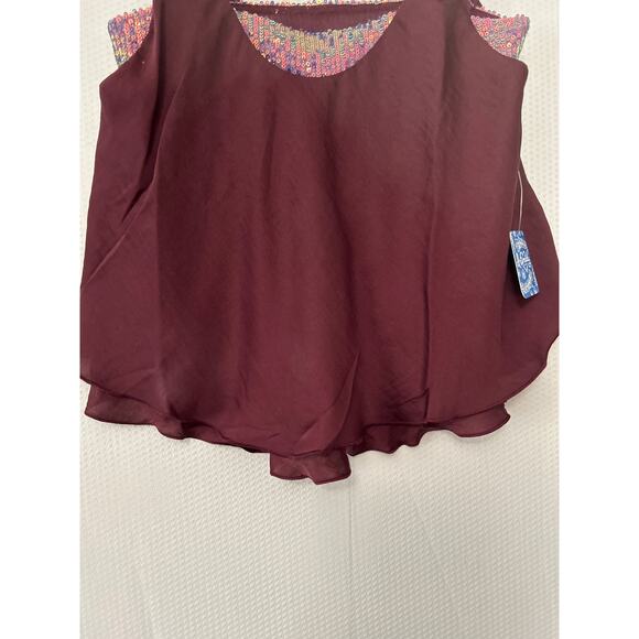 Free People Intimacy Womens Turn it On Plum Sequins Cami Swing Womens Top XS NWT - Picture 3 of 11